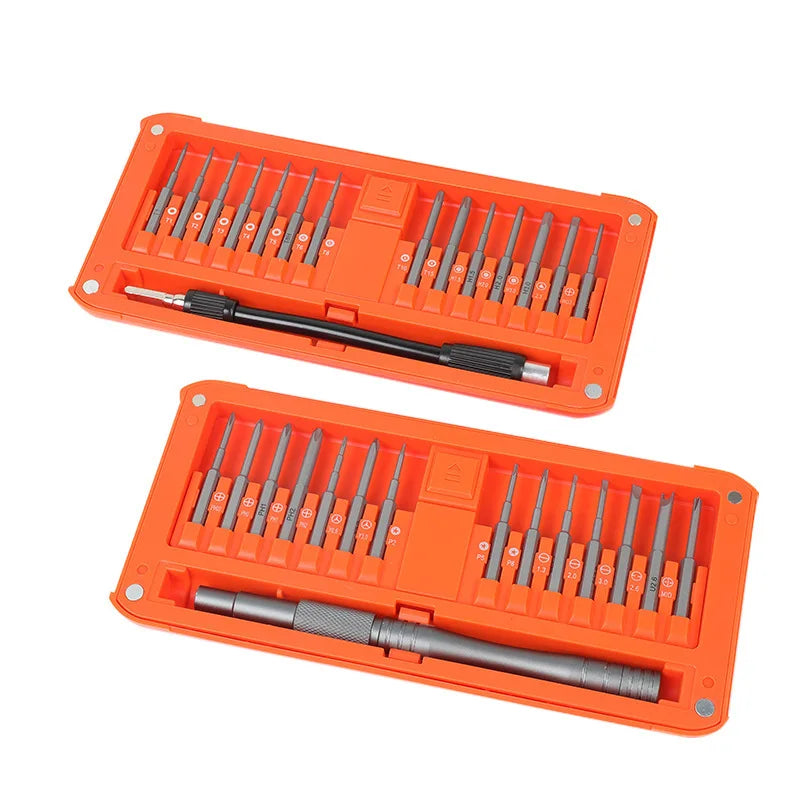 30-in-1 S2 Long Bits Screwdriver Set Magnetic Storage Case Professional Pry Tool Vue
