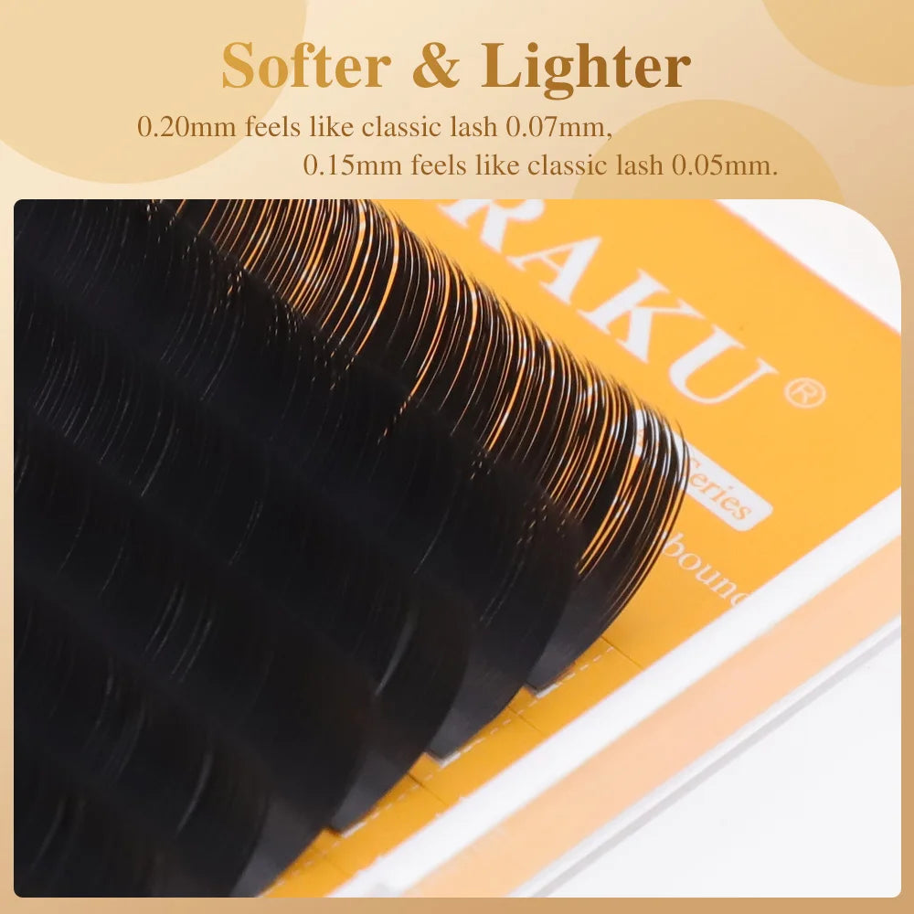NAGARAKU New Air Series Premium Matte Ellipse Eyelashes High Density Split Tips Natural Light Eyelashes Matte Black Vue