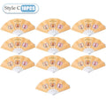 1-50PCS Fold Cartoon Hand Fan Portable Mini Folding Fan Pocket Size Summer Cooling Cute Novelty Gift for Travel Office Party Vue Style C-10PCS 43.5x24cm