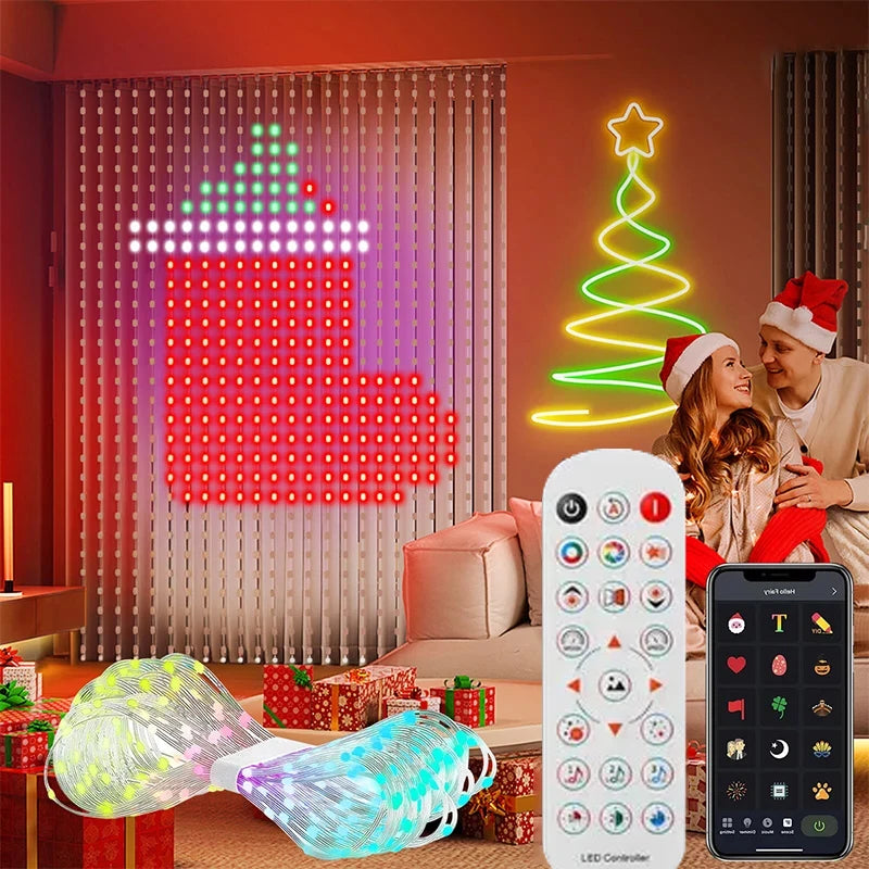 Smart Curtain & String Light App Control Compatible with Google Assistant and Amazon Alexa for Bedroom Window Decor String Light Vue