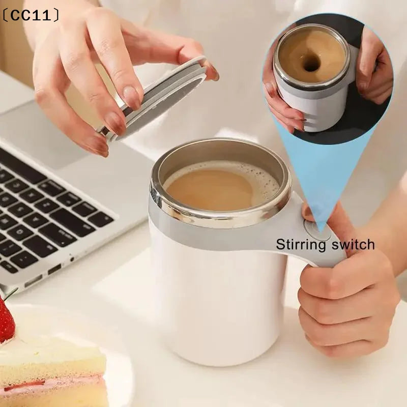 380ml Self Stirring Mug Automatic Magnetic Self Stirring Coffee Mug Travel Coffee Cup Insulated Rotating Mixing Cup〔CC11〕 Vue