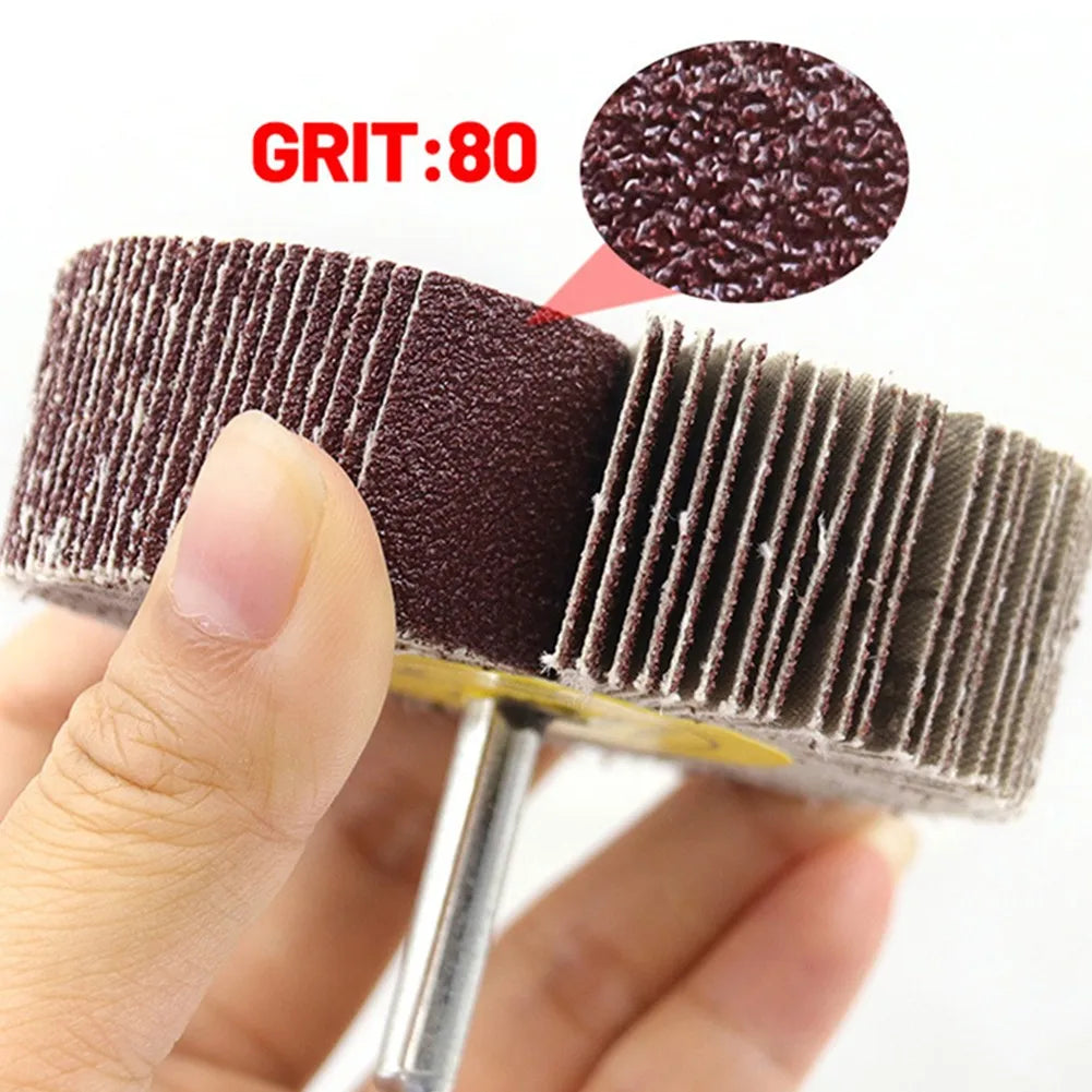 80 Grit Emery Cloth Sanding Wheel 6mm Shank – Grinding & Polishing Abrasive Sanding Wheel Vue
