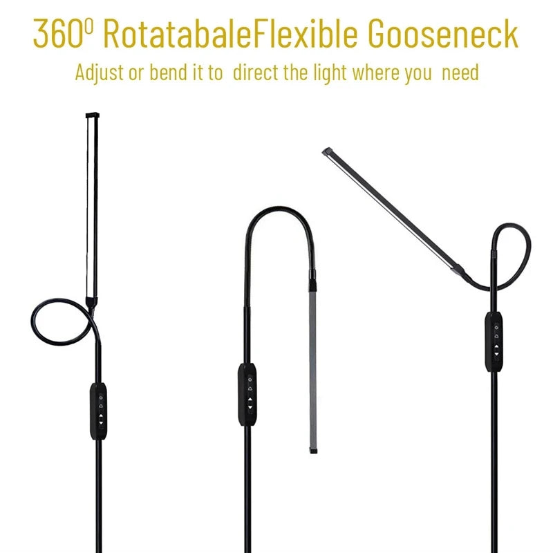 Dimmable LED Floor Lamp 12W Remote Control Gooseneck | Dreamburgh LED Floor Lamp Vue