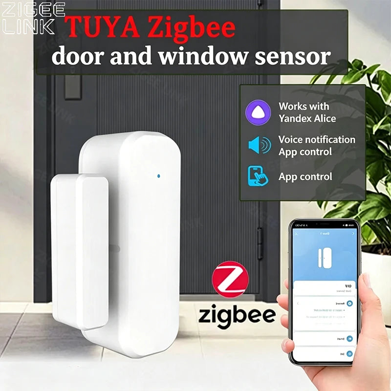 ZigBee Smart Door Window Sensor Door Open Closed Detectors Smart Home Security Protection Alarm System for Alexa Google Vue Default Title