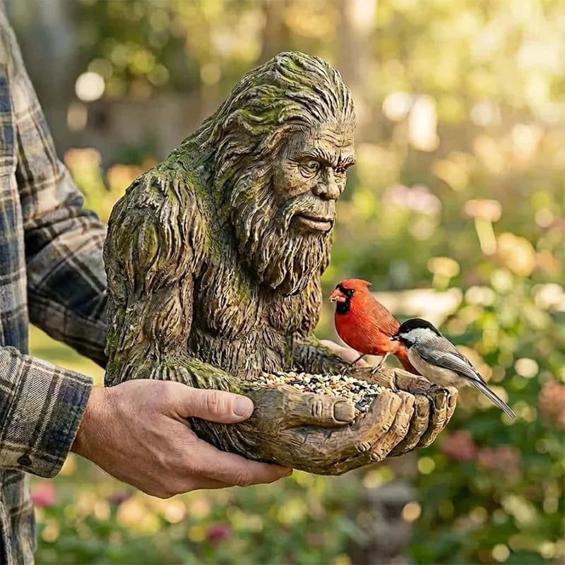 Bigfoot Bird Feeder Bigfoot Bird Feeder Outdoor Hanging Bird Feeder Wildlife Garden Decoration, Pendant Vue
