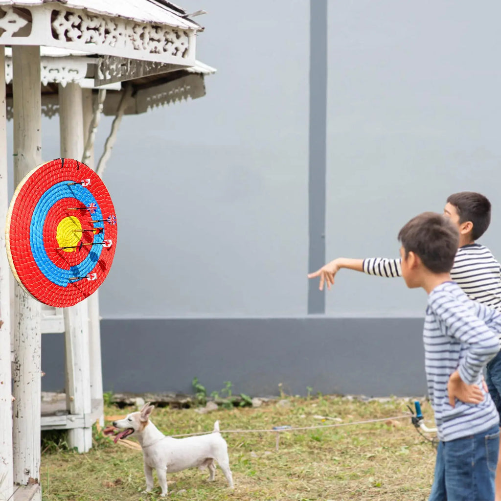 40cm 1/2 layer 4 Rings StrawArchery Target Handmade Bow Target Bow Arrow Target for Recurve Bow Longbow or Compound Bow Vue