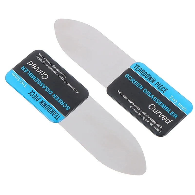 1 Piece Mobile Phone Curved LCD Screen Spudger Opening Pry Card Tools Ultra Thin Flexible Mobile Phone Disassemble Steel Metal Vue