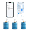 ME201W Remote Tank Level Detection Smartphone Full Water Alarm System Controller For Water Level Sensor EU Plugabkw Vue Orange NONE