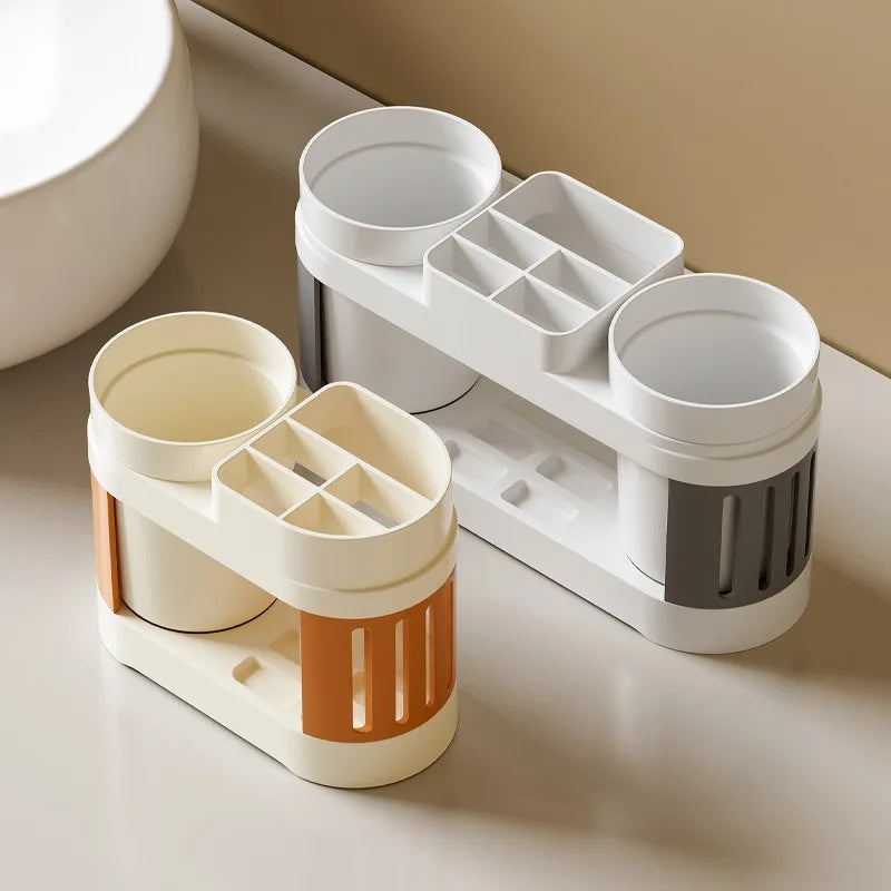 Circular Toothbrush Storage rack,Dental cup Holder, Mouthwash cup Storage, Household Bathroom Storage rack Vue
