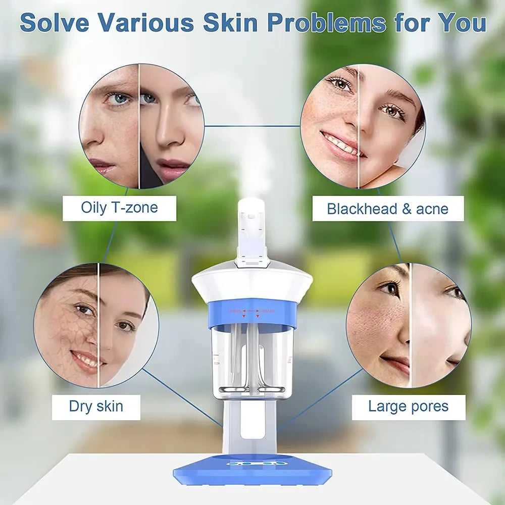 Ionic Hot Mist Facial Steamer – Portable Spa Vaporizer Facial Steamer Vue