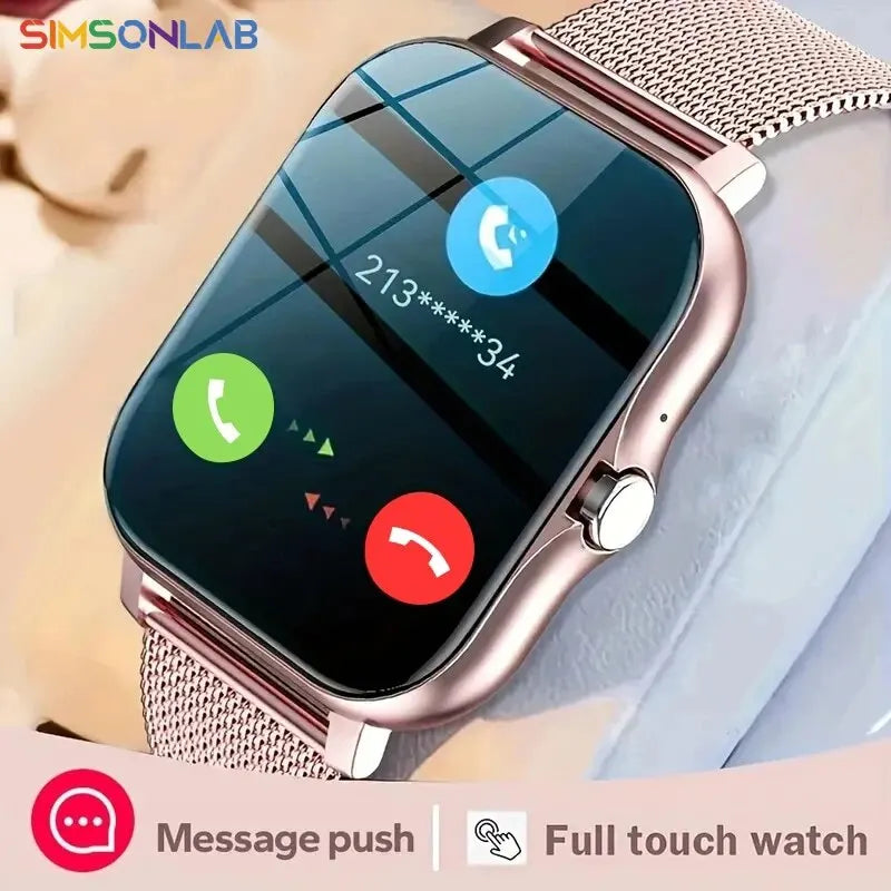 2026 New Smart Watch 1.44''HD Screen Bluetooth Call Sleep Blood Oxygen Pressure Health Monitoring Watches For Women Men Vue