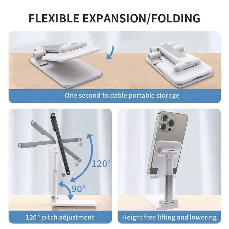 Desktop Phone Holder Stand Flexible Adjustable Lazy Tablet Mount Gooseneck Bracket for iPhone 17 16 15 14 Samsung Xiaomi Vue