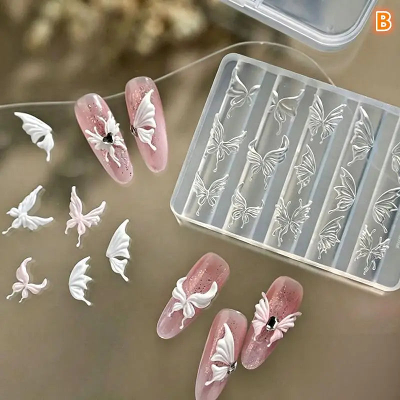 Crystal Nail Mold for Artistic Flower and Butterfly Manicures Ideal for DIY Nail Enthusiasts at Home Vue B