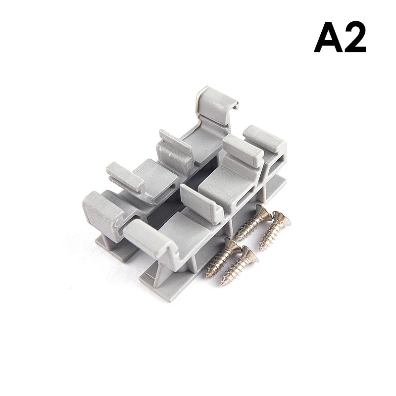 2PCS PCB 25mm Din Rail Mounting Adapter Circuit Board Bracket Holder Carrier Clips Panel Mounting Base PCB Holder Vue A2
