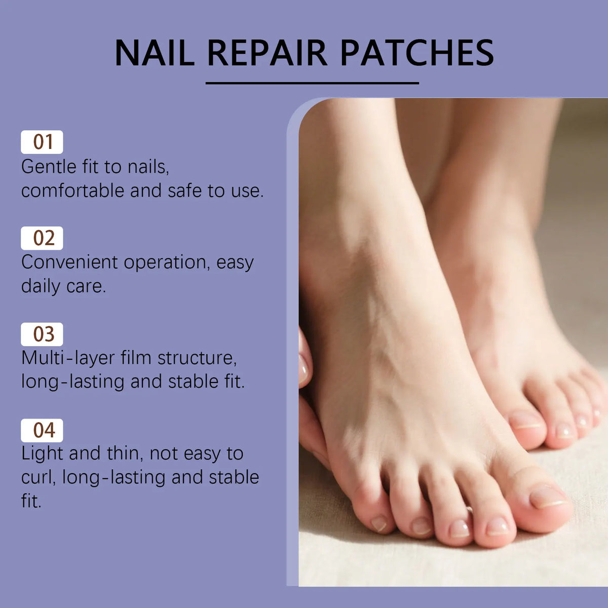 Toenail Care Patches - Mild Gentle Formula, Deeply Nourishes & Brightens Dull Toenails, Daily Cleansing & Nourishing Care Vue