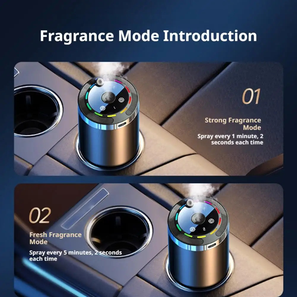 Starry Sky Projection Nano-atomization Remove Odor Cologne Humidifier Multi-mode Adjustment Intelligent Car Aromatherapy Machine Vue