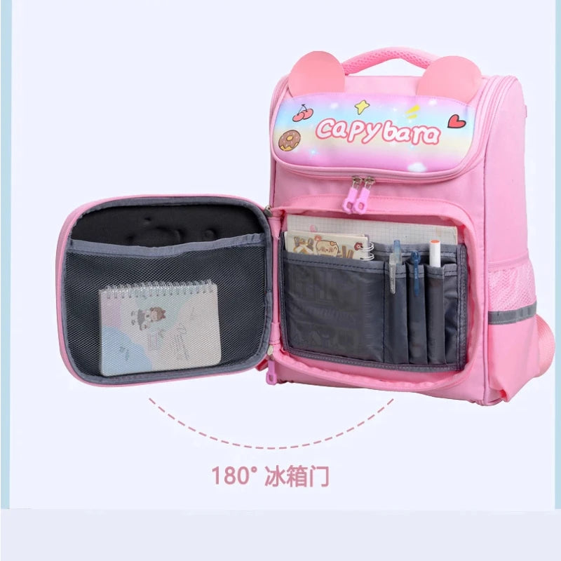 Capybara Children School Bags For Boys Girls Kids backpack Primary Orthopedic School Backpack Waterproof Schoolbag Book Bag Vue