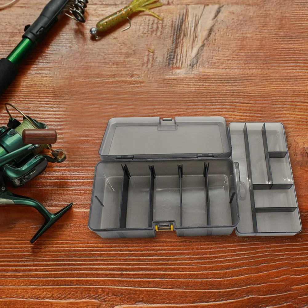 Double Layer Fishing Tackle Box – Adjustable Dividers Fishing Tackle Box Vue