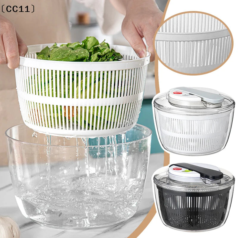 Household Salad Dryer Spinner Vegetable Dehydrator Multi-function
