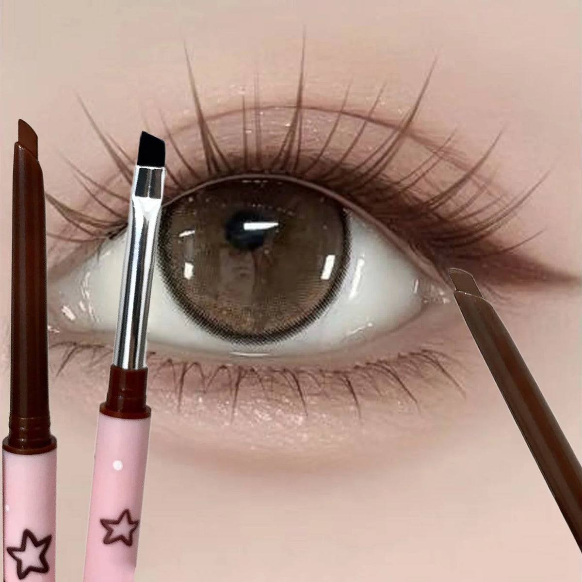 Double-ended Silky Eye Liner Pencil Eyeliner Pen Natural Matte Long-lasting Eyeliner Easy To Color Waterproof Makeup Cosmetics Vue