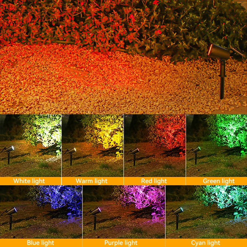 Outdoor LED Solar Spotlight Light 9LEDs Brightness Adjustable Spot Light IP65 Waterproof Garden Backyard Lawn Light Decotation Vue