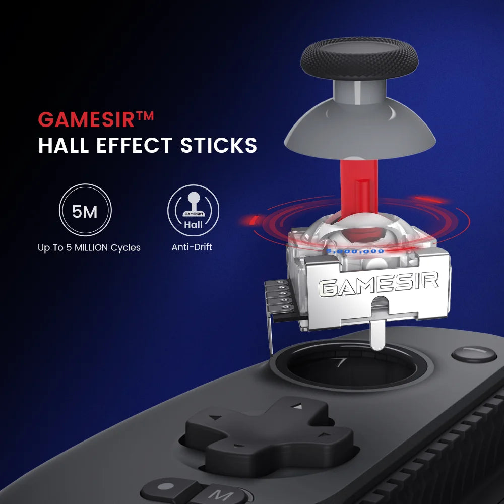 GameSir G8 Plus Gamepad for Nintendo Switch 2/1 Steam PC Phone Controller iOS Android Hall Effect Joysticks and Analog Triggers Vue