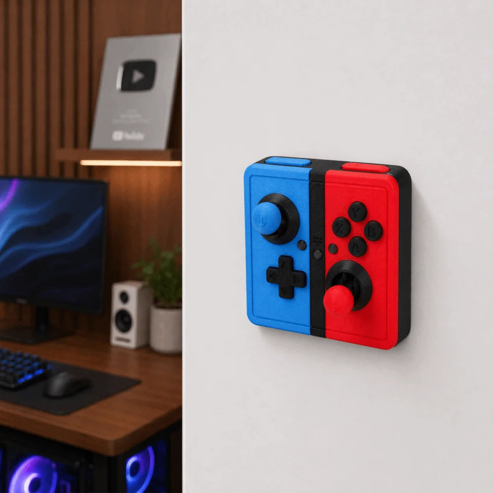 Creative Light Switch Guard Covers 3D Printed Retro Arcade Games Joystick Switch Stickers Waterproof Removable Vue