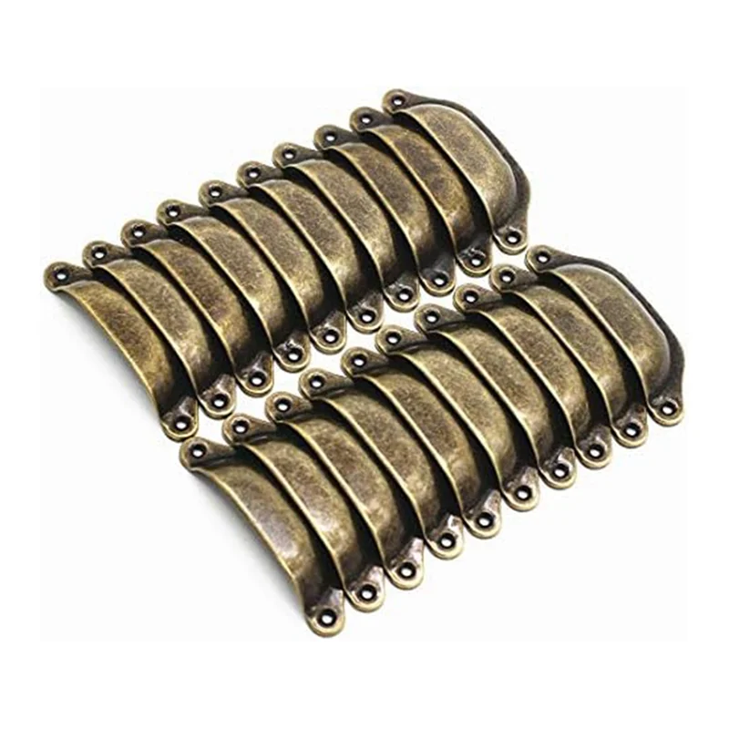 20PCS Antique Iron Drawer Knobs Pulls Handles - Vintage Kitchen Cabinets Furniture Wardrobe Pull Handle, B Durableabkw Vue