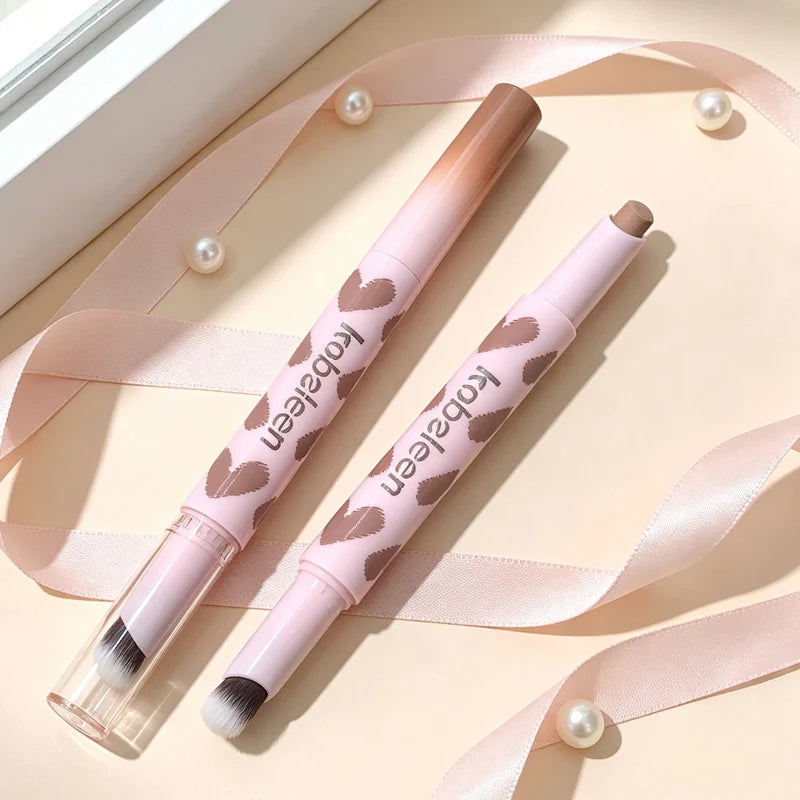 1pcs Gray 3D Contouring Shading Stick Stick with Brush Nose Shadow Natural Facial Makeup Contour Pencil for Enhanced Definition Vue