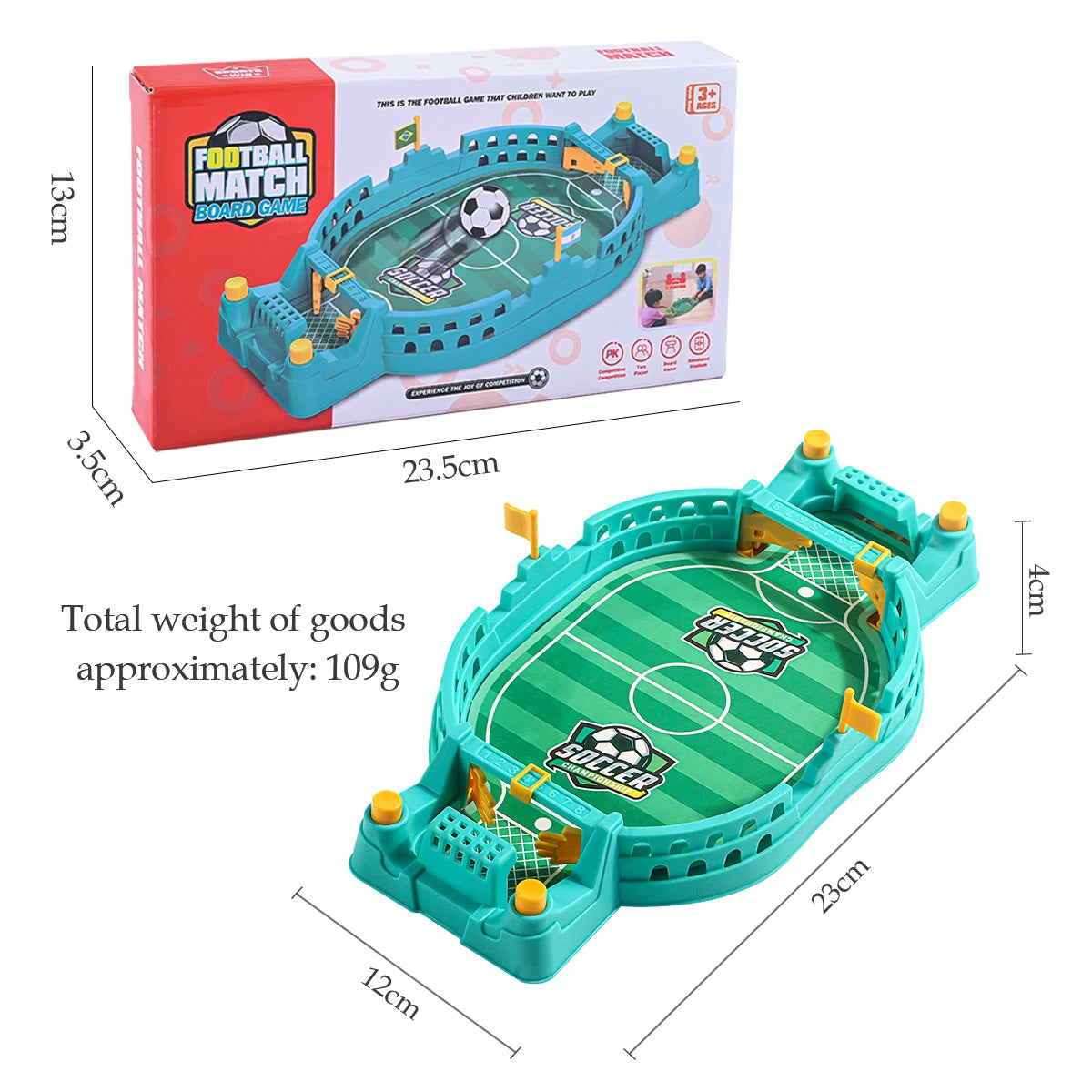 Mini Foosball Game Toys, Tabletop Football Soccer Pinball for Indoor Game Room Interactive Sports Game for Age 3+ Kids Vue