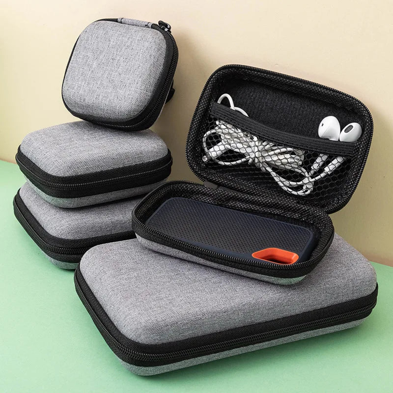 1-7pcs Shockproof Electronic Gadget Organizer Bag for Headphone Charger Cable Power Bank Portable Travel Storage Pouch Vue