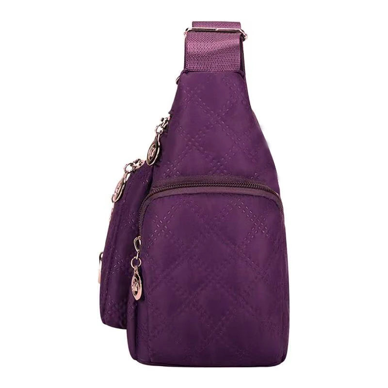 Square-shaped Versatile Men's Women's Crossbody Bag Large Fabric