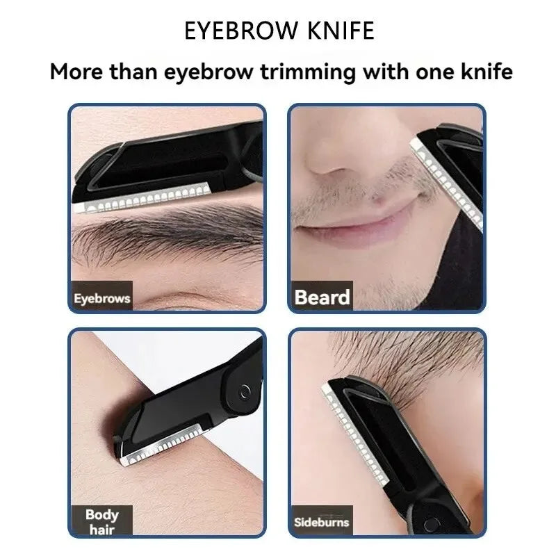 3PCS Eyebrow Trimmerbeauty Tools For Beginnerseyebrow Trimmer scissorssafety Typeanti-Scratchmacro Shaver Vue