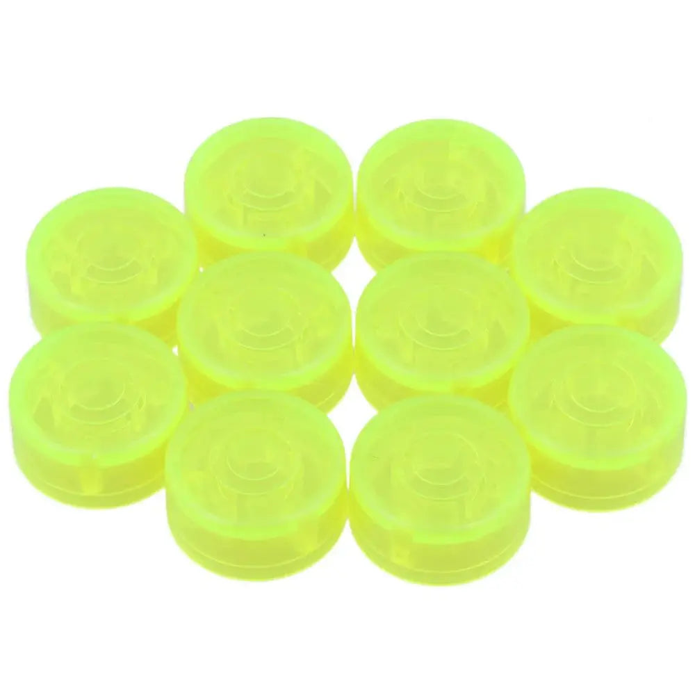 10Pcs/pack Amplifiers Candy Cover Button Bumper Footswitch Topper Protector Guitar Switch Pedal Cap Knob Cap Foot Nail Cap Vue fluorescent green