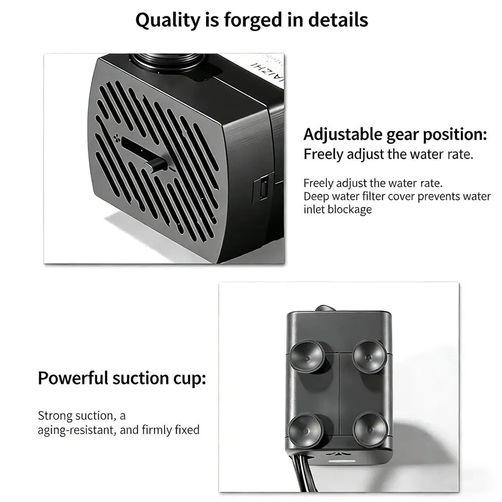 Ultra-Quiet Submersible Water Pump for Fish Tank Aquarium Filter Fountain & Pond Air Pump EU Plug Vue