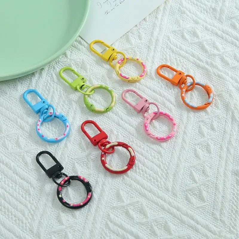 Lobster Clasp Keyring Set 5 10 20pcs Colorful Spring Buckle Keychains for DIY Key Holder Making Vue