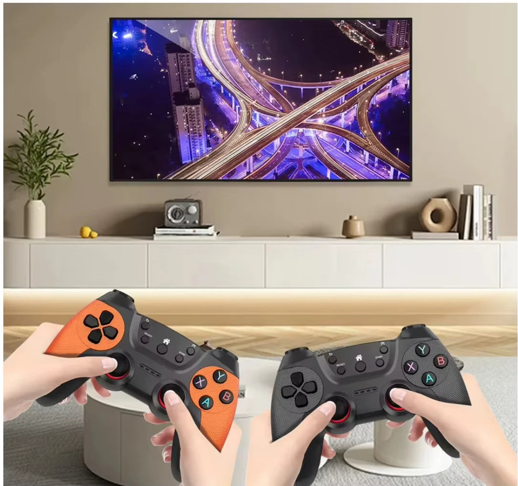 X2 Pro Retro Game Console Stick 4K 3D Wireless Controllers HD Output Rechargeable Controller 64G/128G 30000+ Games Vue