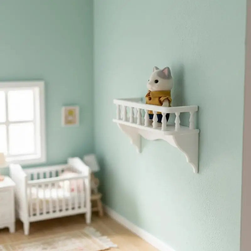 Dollhouse Storage Rack 112 Scale Wall Mounted Mini Shelf Simulation for DIY Scene Decor Accessory Room Organization Vue