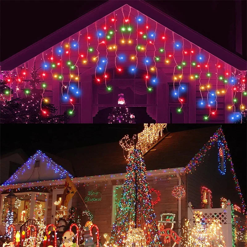 3.5/7M Waterproof Solar Lights Outdoor Indoor Use Garden Patio Wedding Christmas Decor Multi Color LED String Lights Vue