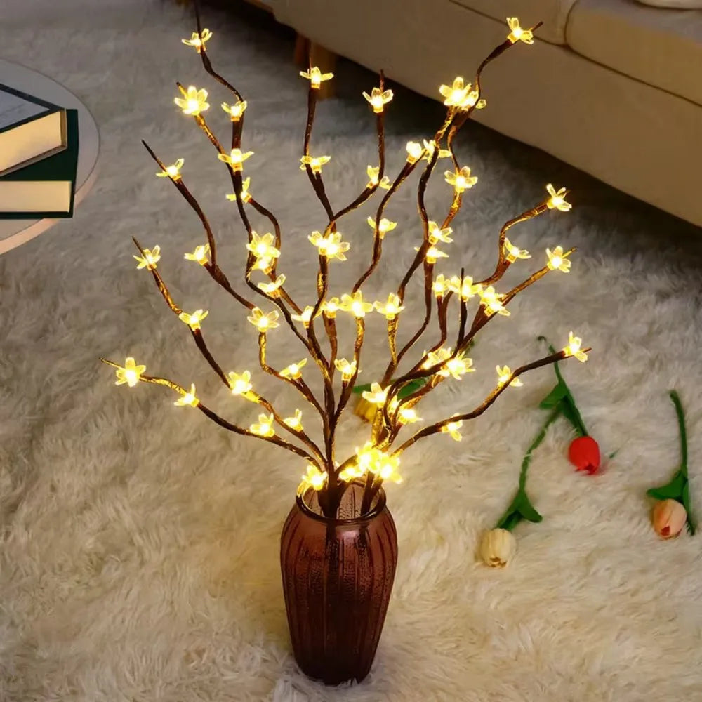 1pc 20LED Cherry Blossom Tree Landscape Lighting, Battery Powered, Used for Home Garden Wedding Birthday Christmas Festival Part Vue
