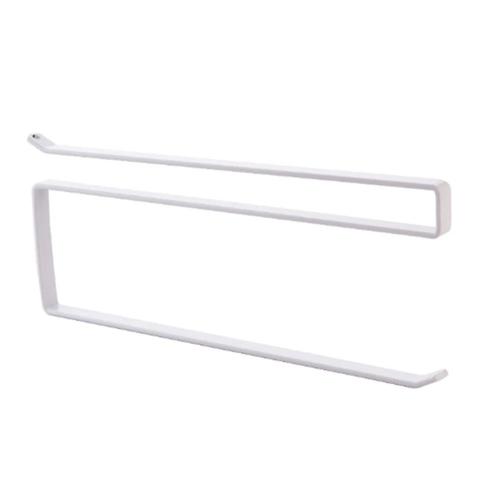 Door Cabinet Hanging Paper Towel Rack Free Punching Wrought Iron Cabinet Partition Layer Storage Rack Roll Holder Vue