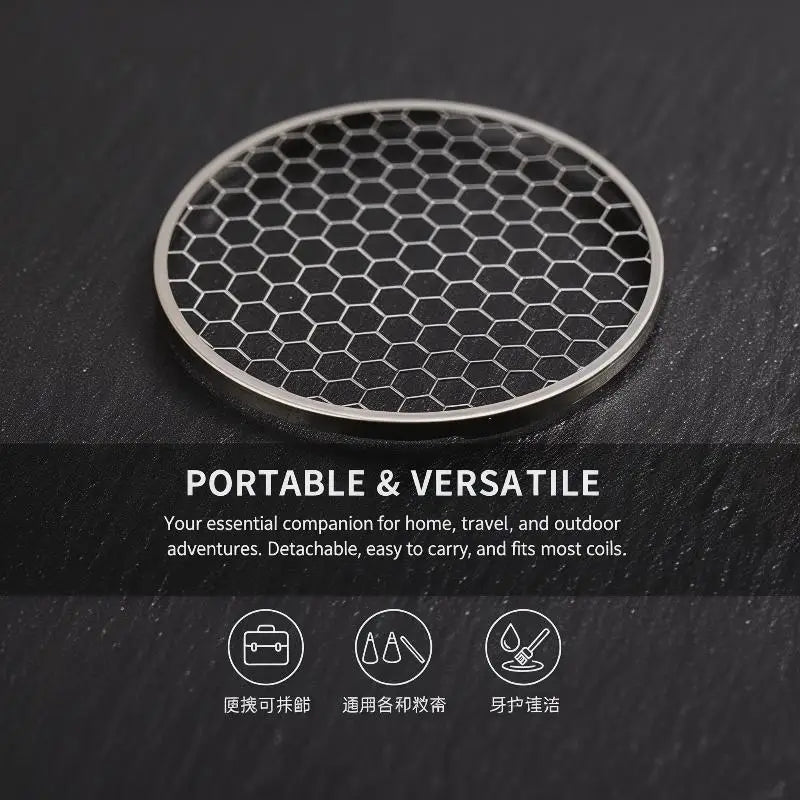 Stainless Steel Mosquito Spiral Holder Box Fireproof With Lid Mosquito Coil Burner Round Safe Mosquito Incense Holder Vue