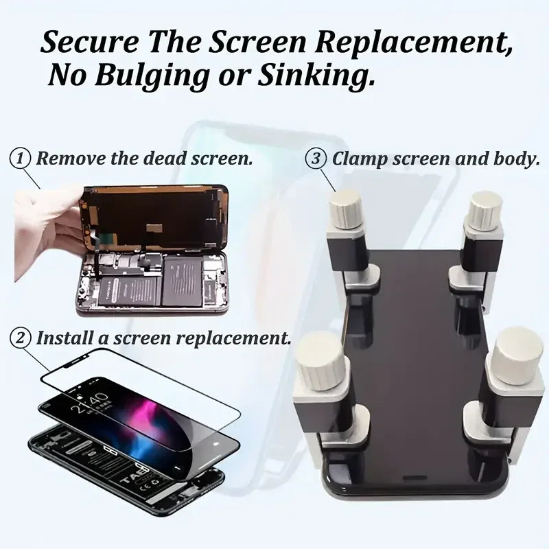 4 PCS Set Adjustable Phone Repair Clamp For Smartphones, Tablets, Laptops & Ipads- Phone Screen Securing Tools Vue
