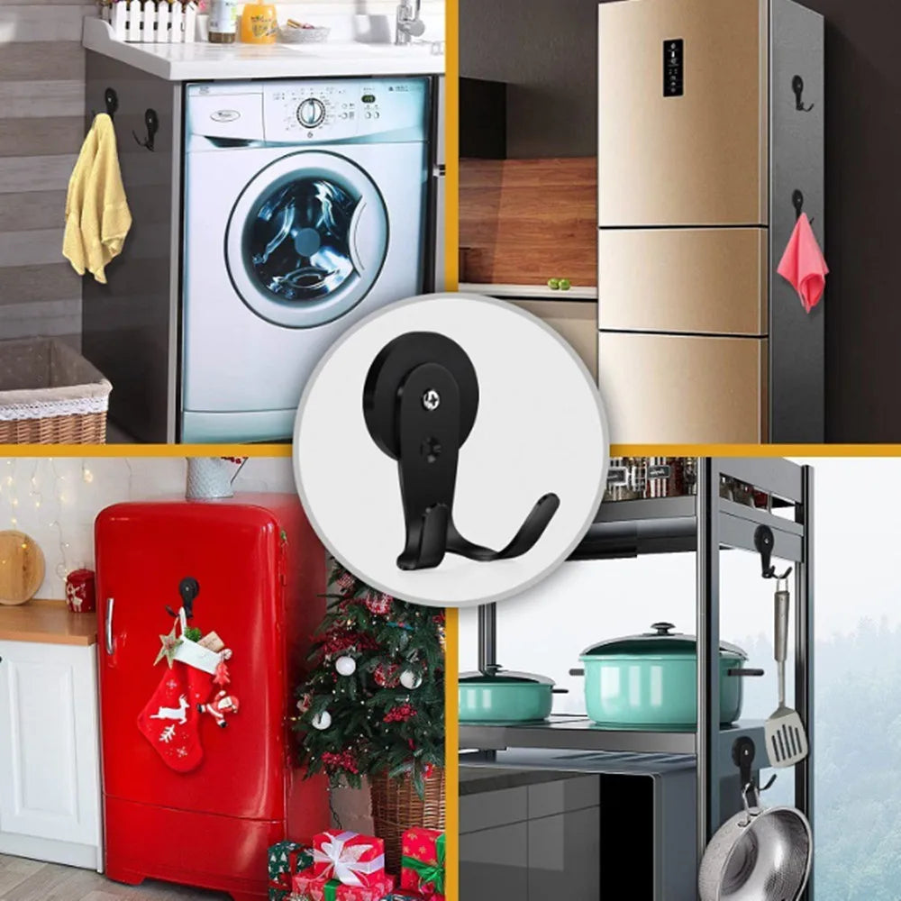 2pcs Magnetic Wreath Hooks Heavy Duty Magnetic HooksStainless Steel Magnet Holder for Refrigerator, Metal Door, BBQ Grill Vue Default Title