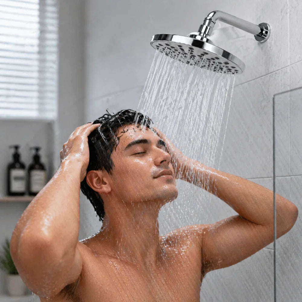 8 Inch Round Round Shower Head Chrome Plated Finish Corrosion Resistance Concealed Mount Showerhead Rustproof Performance Vue