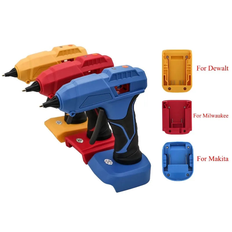 40W/100W Cordless Hot Glue Gun Set Compatible with For Makita/DeWalt/Milwaukee 20V Lithium Batteries with 7mm/11mm Glue Sticks Vue