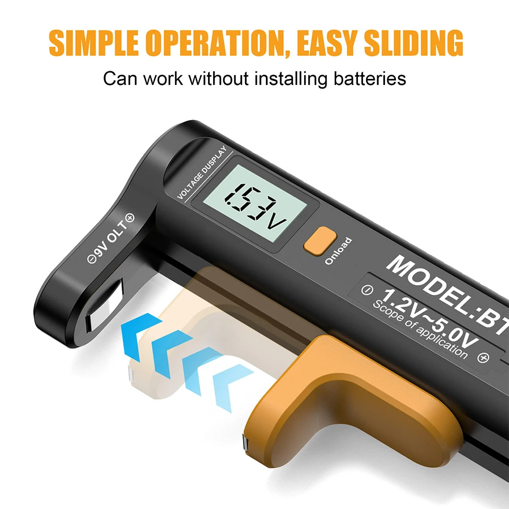 LCD Digital Battery Tester – AA AAA C D 9V Button Cell Checker Battery Tester Vue