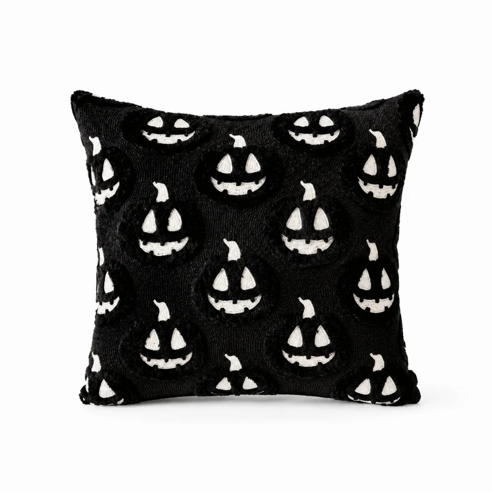 Modern Ghost Halloween Pillow Covers Decorative Colorful Cushion Covers Home Decor Plush Pillowcase Bedroom Vue Black Pumpkin A