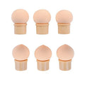 Heads Replacement Gradient Brush Sponge Tools Gel Polish Nails Art Dotting Pen For ManicureColor Glitter Powder Accessories Vue 6Pcs Round and Sharp