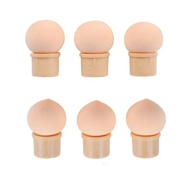 Heads Replacement Gradient Brush Sponge Tools Gel Polish Nails Art Dotting Pen For ManicureColor Glitter Powder Accessories Vue 6Pcs Round and Sharp